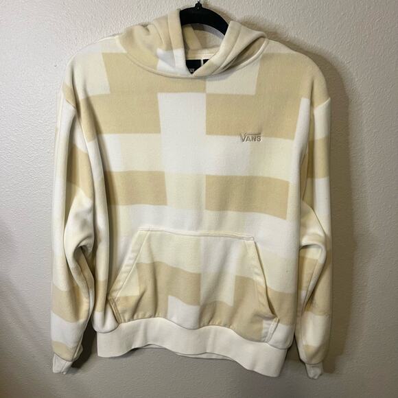 Vans Fleece Tan and Beige Hoodie Sweatshirt Size S - Picture 1 of 5